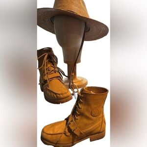5✨ Ralph Lauren ZERA Boots in Honey Suede Size 8B